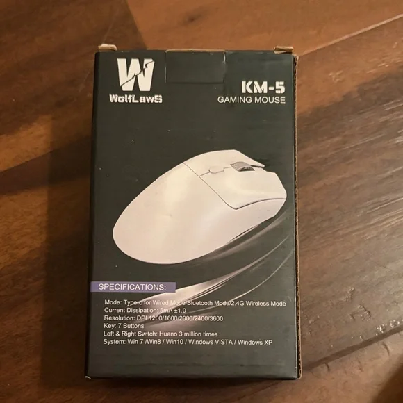 KM-5 White Gaming Mouse - Picture 2 of 2